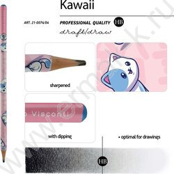 Карандаш пластиковый  HB Kawaii Animals. Котик | Фото 2