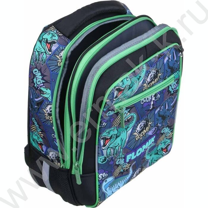 Рюкзак школьный Древний мир /жесткий, 2отд, 3карм, эргон.спинка, ручка, нашивки | Фото 5