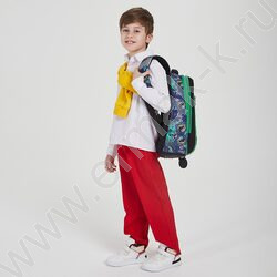 Рюкзак школьный Древний мир /жесткий, 2отд, 3карм, эргон.спинка, ручка, нашивки | Фото 6