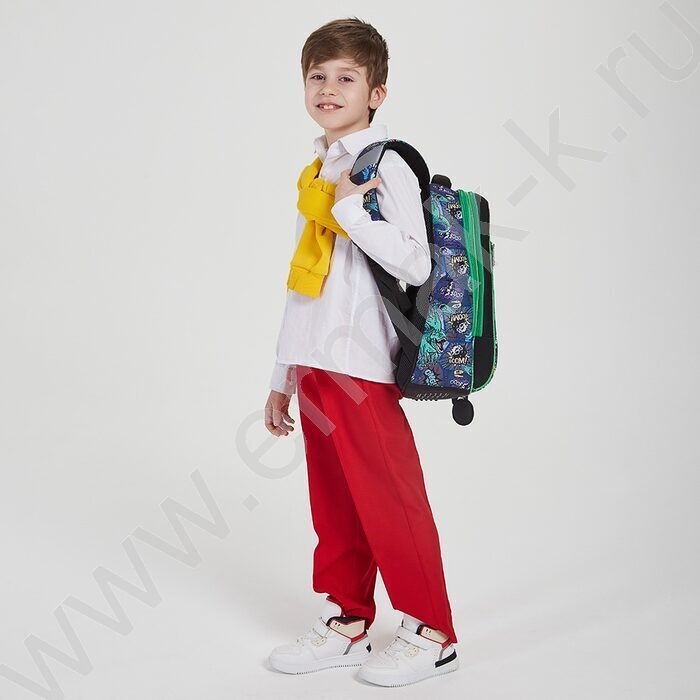 Рюкзак школьный Древний мир /жесткий, 2отд, 3карм, эргон.спинка, ручка, нашивки | Фото 6