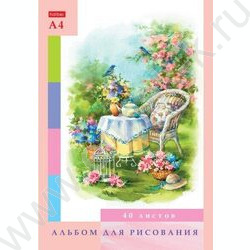Альбом д/рисования 40л "Дачные истории" /тиснение/ 5видов | Фото 1