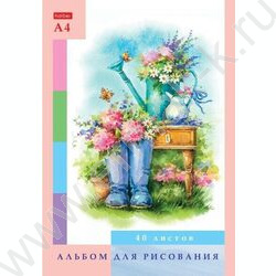 Альбом д/рисования 40л "Дачные истории" /тиснение/ 5видов | Фото 3