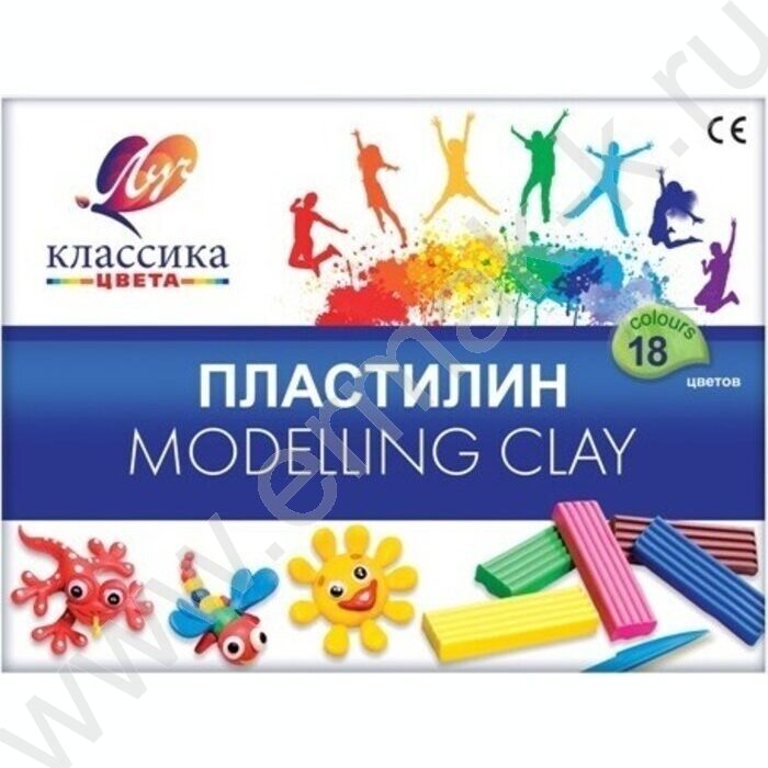 Пластилин  18цв 360г Классика+стек | Фото 1