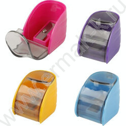 Точилка 1отв. пластик/с контейнером /ассорти | Фото 1