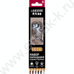 Карандаш художественный /набор  6шт/  "Art" /уголь, сепия, сангина  | Фото 1