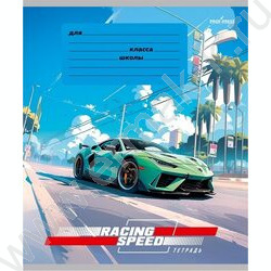 Тетрадь  12л линейка косая "Рисунок машины" ассорти | Фото 2