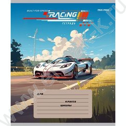 Тетрадь  12л линейка косая "Рисунок машины" ассорти | Фото 4