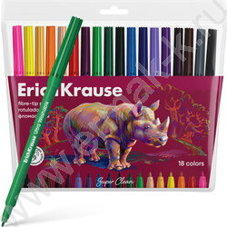 Фломастеры  18цв Safari Ultra Washable /в футляре с европодвесом | Фото 1