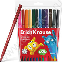 Фломастеры  12цв Jolly Friends Super Washable /в футляре с европодвесом | Фото 1