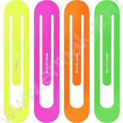 Закладка овальная "Matt Neon" пластиковые /набор - 4шт./ ассорти | Фото 1