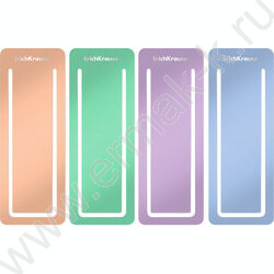 Закладка прямоугольная "Matt Pastel Bloom" пластиковые /набор - 4шт./ ассорти | Фото 1