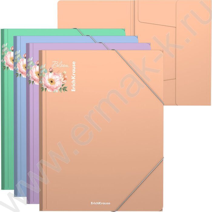 Папка на резинках Matt Pastel Bloom ассорти А4 | Фото 1