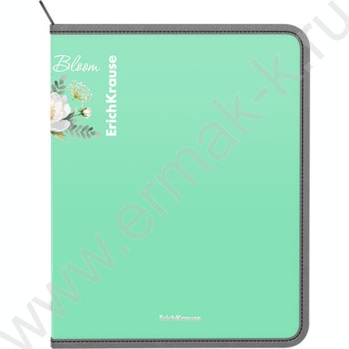 Папка д/тетрадей А5+ пластик молния "Matt Pastel Bloom" /ассорти | Фото 3