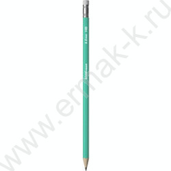Карандаш пластиковый  с ластиком  HB Prime /цвет корпуса - бирюзовый | Фото 1