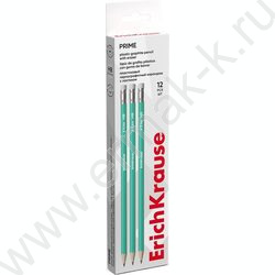 Карандаш пластиковый  с ластиком  HB Prime /цвет корпуса - бирюзовый | Фото 2