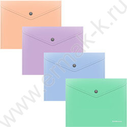 Папка-конверт на кнопке А5+ Matt Pastel Bloom /ассорти | Фото 1