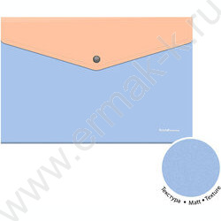Папка-конверт на кнопке А4 Matt Pastel Bloom, с дополнительным карманом /ассорти | Фото 3