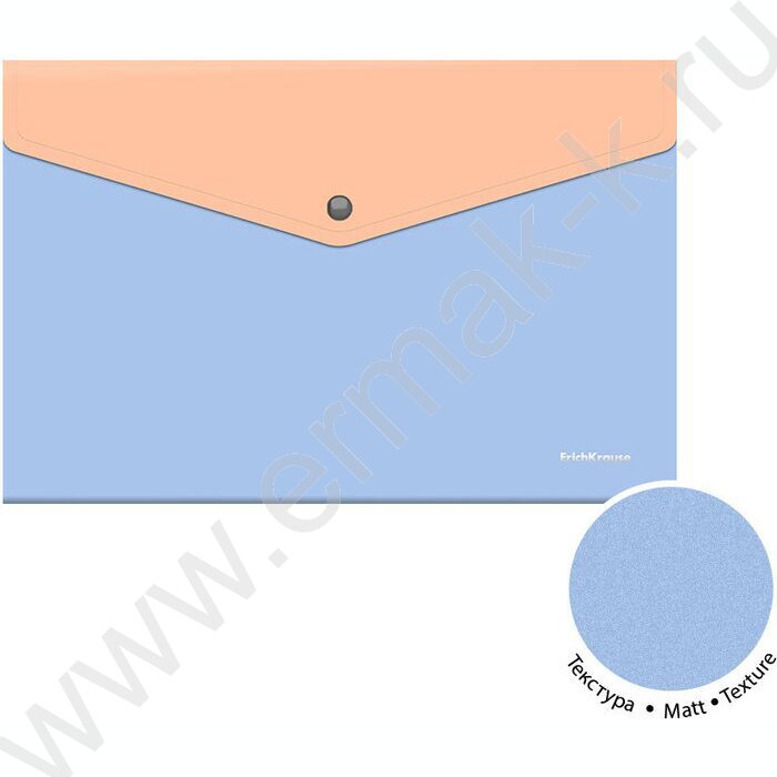 Папка-конверт на кнопке А4 Matt Pastel Bloom, с дополнительным карманом /ассорти | Фото 3