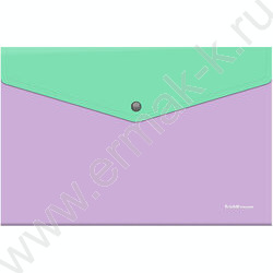 Папка-конверт на кнопке А4 Matt Pastel Bloom, с дополнительным карманом /ассорти | Фото 4