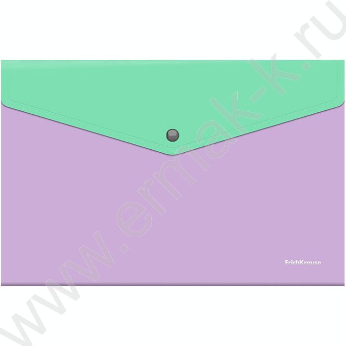 Папка-конверт на кнопке А4 Matt Pastel Bloom, с дополнительным карманом /ассорти | Фото 4