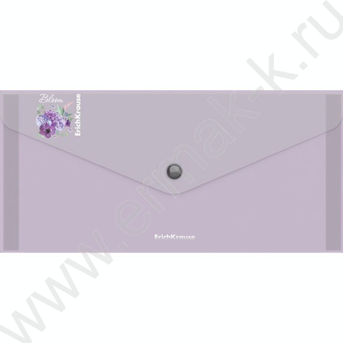 Папка-конверт на кнопке Travel, Matt Pastel Bloom, с 3 цветными отделениями /ассорти | Фото 3