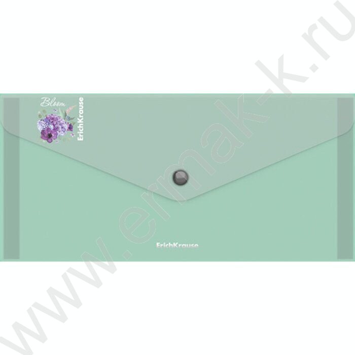 Папка-конверт на кнопке Travel, Matt Pastel Bloom, с 3 цветными отделениями /ассорти | Фото 5