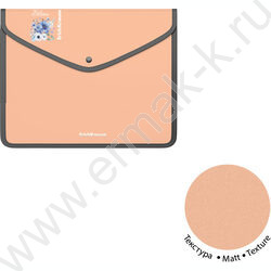 Папка-конверт на кнопке А5+ Matt Pastel Bloom /обшитая, с текстильной вставкой /ассорти | Фото 2