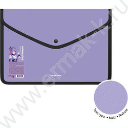 Папка-конверт на кнопке А4 Matt Manga /обшитая, с текстильной вставкой /ассорти | Фото 2