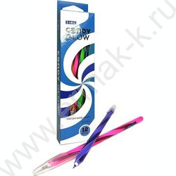 Ручка шар CANDY Glow синяя 0,7мм, круглый корпус ассорти, игольчатый наконечник | Фото 8