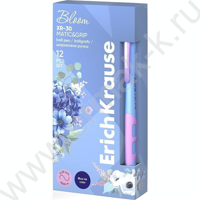 Ручка шар авт XR-30 Matic&Grip Pastel Bloom 0,7мм, синяя | Фото 2