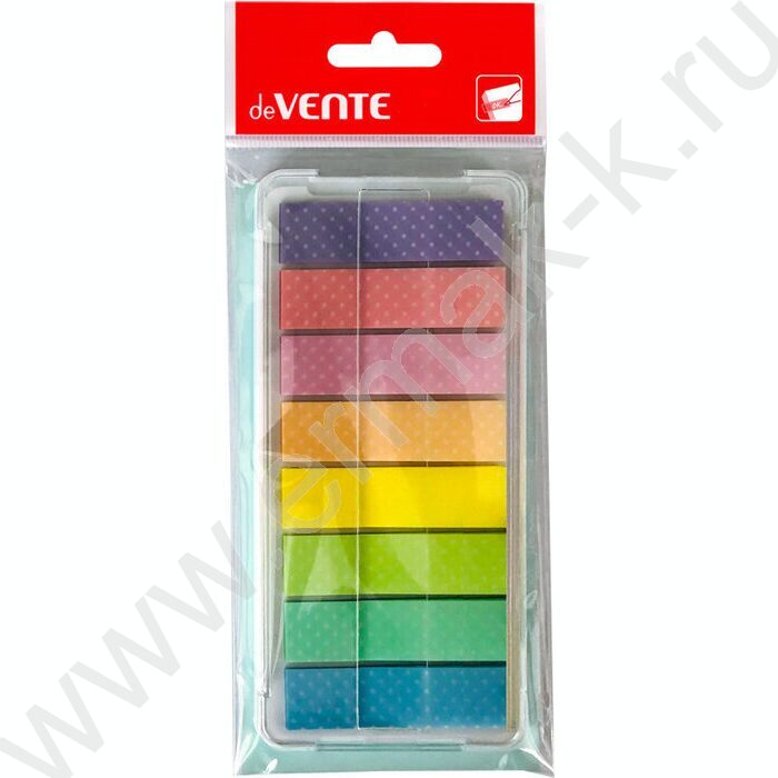 Набор самокл. этикеток-закладок  44*12мм /25л*8 дизайнов, Z-сложения /блистер | Фото 1