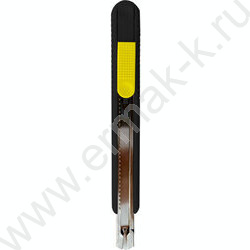 Нож канцелярский  9мм REPAIR & CRAFT черный корпус с желтыми элементами,  метал.направляющие | Фото 1