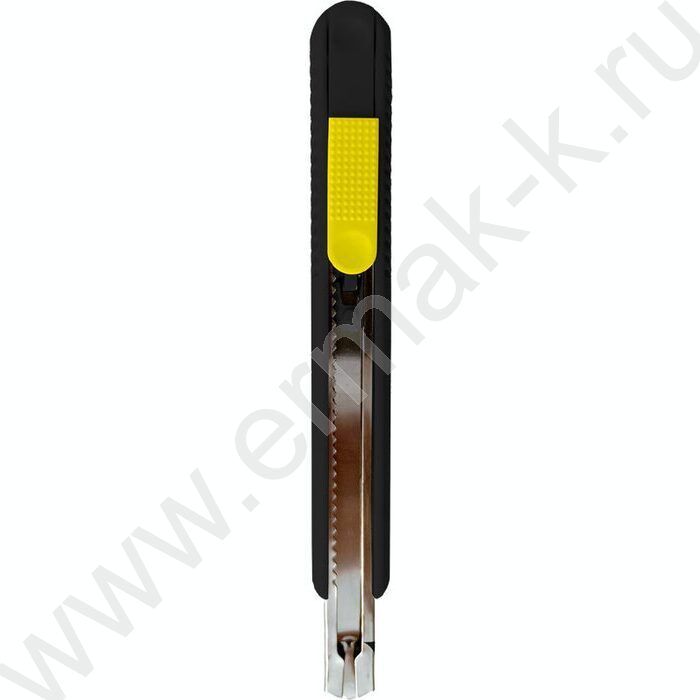 Нож канцелярский  9мм REPAIR & CRAFT черный корпус с желтыми элементами,  метал.направляющие | Фото 1