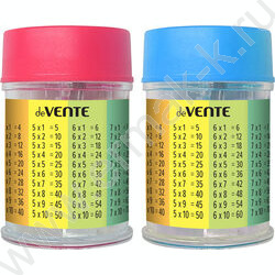 Точилка 1отв. пластик/с контейнером/ School. Таблица умножения, прямоугольная /ассорти | Фото 1