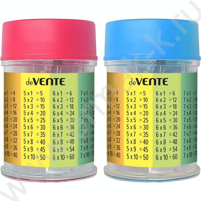 Точилка 1отв. пластик/с контейнером/ School. Таблица умножения, прямоугольная /ассорти | Фото 1