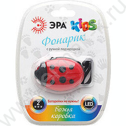Фонарик ЭРА Детский "Божья коровка" DA3-K 2xLED блистер | Фото 2