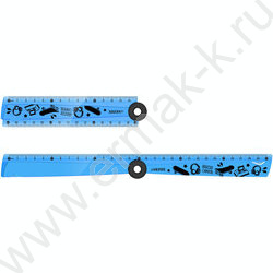 Линейка пл 30см "School" складная /голубая | Фото 1