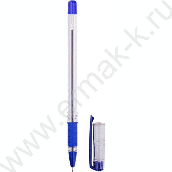 Ручка шар 1,0мм синяя "School", резиновый грип, на масляной основе | Фото 1