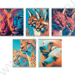 Тетрадь  96л линейка "Дикая природа" 5видов /глянец | Фото 1