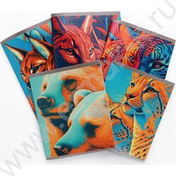 Тетрадь  96л линейка "Дикая природа" 5видов /глянец | Фото 5