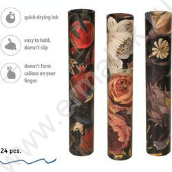 Ручка шар DreamWrite. Flora.Black night синяя 0,7мм 3вида | Фото 6