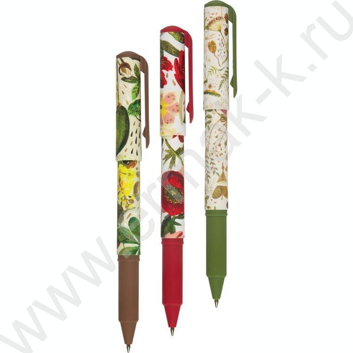 Ручка шар DreamWrite. Flora.Bloom flowers синяя 0,7мм 3вида | Фото 1
