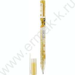 Ручка гелевая золото 0,8мм  UniWrite Котики делают нас счастливыми | Фото 1