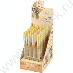 Ручка гелевая золото 0,8мм  UniWrite Котики делают нас счастливыми | Фото 4