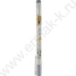 Ручка гелевая серебро 0,8мм  UniWrite Котики приносят счастье | Фото 3