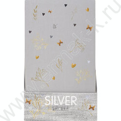 Ручка гелевая серебро 0,8мм  UniWrite Котики приносят счастье | Фото 5