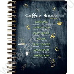 Блокнот  60л А6 спираль "Coffee house" 70 г/м2 бежевая бумага | Фото 1