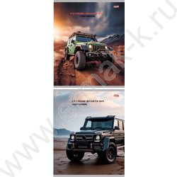 Тетрадь  80л клетка/спираль "Брутальные автомобили" ассорти | Фото 1