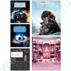 Тетрадь  12л линейка "Разнообразный микс" 5видов | Фото 1