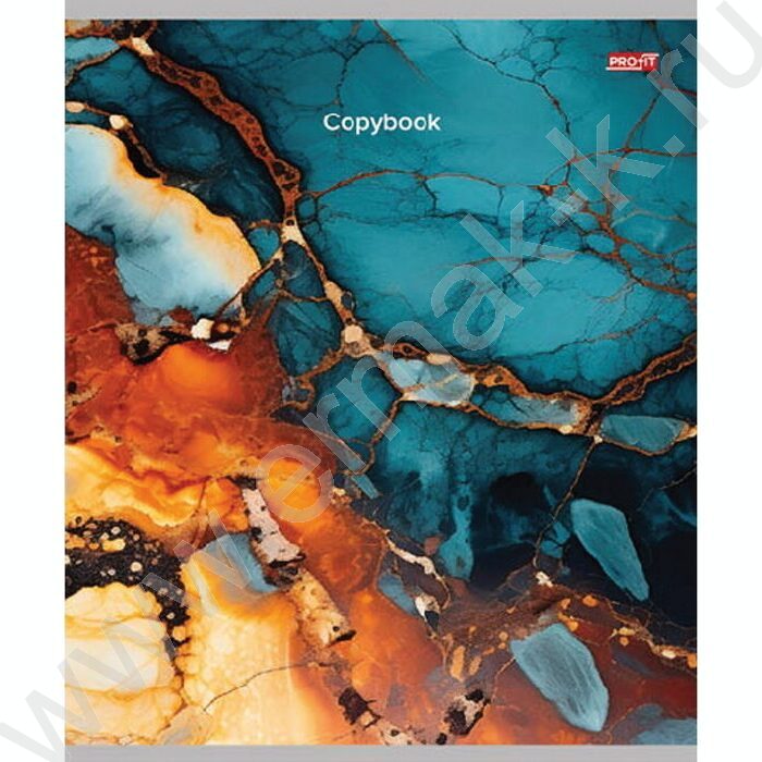 Тетрадь  48л клетка "Яркий мрамор" ассорти | Фото 3